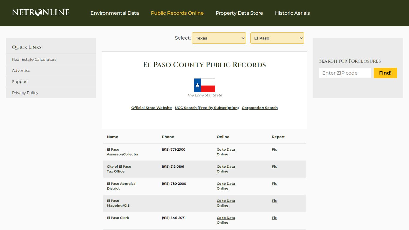 El Paso County Public Records - NETROnline.com